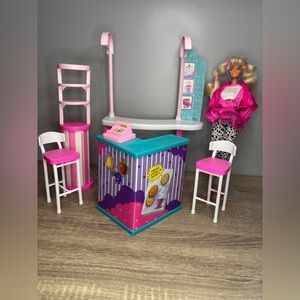 Barbie Pink & Teal Ice Cream Shoppe Playset